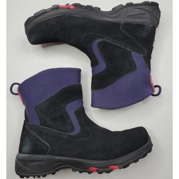 LL Bean Thinsulate Flex & Cushion Slip On Winter Snow Boots Black Suede Men's 8 - Picture 1 of 10